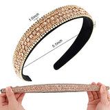 Wecoe Hairband, Crystal Rhinestone Headband for Women and Girls, Fashion Diamond Headband, Glitter Headbands, Sparkly Hair Band, Hair Accessories Gifts for Women Girls Ladies (Coffee)