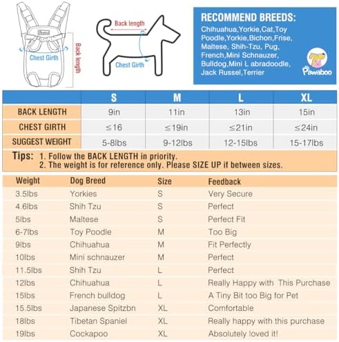 Pawaboo Pet Carrier Backpack, Adjustable Pet Front Cat Dog Carrier Backpack Travel Bag, Legs Out, Easy-Fit for Traveling Hiking Camping for Small Medium Dogs Cats Puppies, Small, Purple