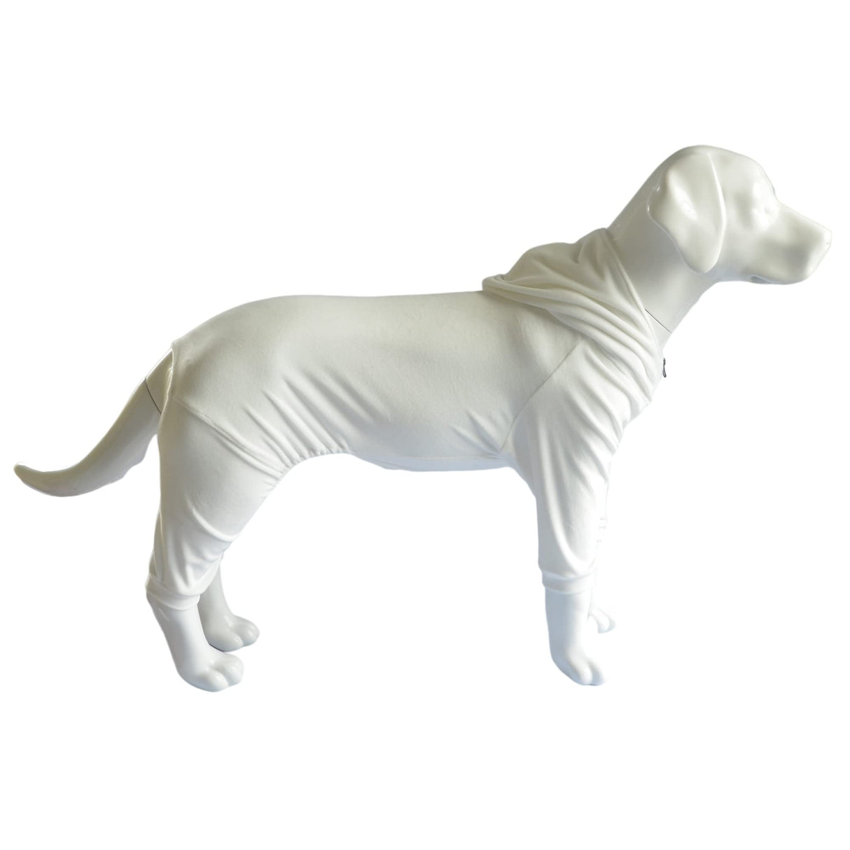 Dog Pajamas Pet Jumpsuits PJS for All Seasons, Velvet Dog Hoodies 4 Legs Four Feet Dog Onesies Stylish PJS Puppy Costume Cotton Liner Warm Pet Clothes for Small Medium Large Dogs White S