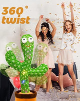 Talking Cactus Toy That Talks Back,Volume Adjustment Dancing Mimicking Cactus Baby Toy,Singing Record Repeat What You Say, Sunny Silly Light Up Tummy Time Funny Gift for Toddler Boys Girls Toys
