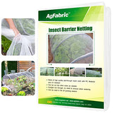 Agfabric Garden Netting 10'x50' Insect Pest Barrier Bird Netting for Garden Protection,Row Cover Mesh Netting for Vegetables Fruit Trees and Plants,White