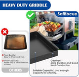SafBbcue Woodfire Outdoor Griddle Pan for Ninja Woodfire OO100 Series Pizza Oven Accessories, Ninja Woodfire 8-in-1 Outdoor Oven Accessories Ninja Pizza Oven XSKOCTPN Non-Stick Griddle Plate 12" x 12"