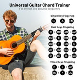 Guitar Chord Presser - Guitar Aid Chord Trainer for Beginners, Guitar Chord Helper Practice Tool with 6 Picks & Capo, Portable Guitar Assisted Learning Tools Kit Accessories for Acoustic Guitars