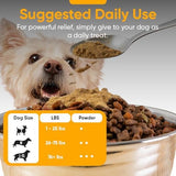 iHeartDogs Bone Broth for Dogs - Bone Broth & Mushroom Gold Powder Supplement for Immune System Support, Improved Mobility & Flexibility and Natural Detox - Turkey Tail Mushroom for Dogs