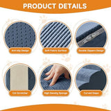 Dog Steps for Bed, Dog Stairs for Small Dogs, 2-Step Dog Ramp for Bed, Couch, Sofa, and Chairs, Non-Slip Bottom Design, Cat Scratching, High Density Foam Portable Pet Step, Indoor, Navy