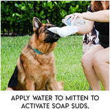 No Rinse Pet Wipes, Rinse Free Shampoo Mittens for Dogs and Cats, Bath Wipes for Bathing and Washing Pets, Hypoallergenic No Rinse Wash Mitt for Grooming, Lather Wipe Dry - 15 Pack