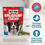 Milk-Bone Fresh Breath Brushing Chews, 9 Small/ Medium Daily Dental Dog Treats (Pack of 5) Scrubbing Action Helps Clean Teeth