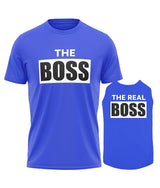 Dog and Owner Matching Clothes - Adorable The Boss The Real Boss Dog Matching Outfits with Owners - Soft Pet Clothes Royal Blue