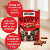 Milk-Bone Gravy Bones Dog Treats with 4 Savory Meat Flavors Coated in Gravy, 60 Ounce (Pack of 3)