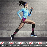 CHARMKING Compression Socks for Women & Men (8 Pairs) 15-20 mmHg Graduated Copper Support Socks are Best for Pregnant, Nurses - Boost Performance, Circulation, Knee High & Wide Calf (L/XL, Multi 34)