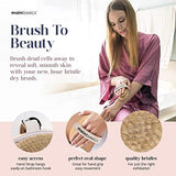 MainBasics Dry Brushing Body Brush for Lymphatic Drainage, Dry Skin, Cellulite, Blood Circulation with Exfoliating Natural Bristles for Flawless Skin