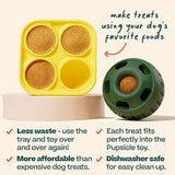 WOOF Pupsicle Treat Tray Mold, Small 10-25 lbs, Silicone Molds for Dog Treats, Dishwasher Safe, Reusable Treat Tray, Freeze Refill Treats For The Pupsicle Toy