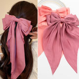 Hair Bows 2 PCS, Hair Bows for Women, Hair Ribbons, Oversized Long-tail Cute Aesthetic Hair Accessories, Large Hair Barrettes for Women, Big Bows for Girls (Watermelon Red, Deep Pink)