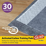 Glad for Pets JUMBO-SIZE Charcoal Puppy Pads, All-in-One | Black Training Pads That ABSORB & Neutralize Urine Instantly | New & Improved Quality Puppy Pee Pads, 30 Count - 6 Pack