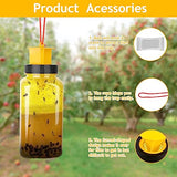 2 Pack Reusable Fly Trap Bottle with Bait, Ranch Fly Trap, Fly Traps Outdoor, Fly Catcher Fly Killer Fly Jar for Flying Insect, Gnat, Mosquito