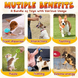 KIPRITII Puppy Toys for Teething - 39 Pack Exclusive Puppy Chew Toys with Rope, Dog Treat Balls & Bottle Holder