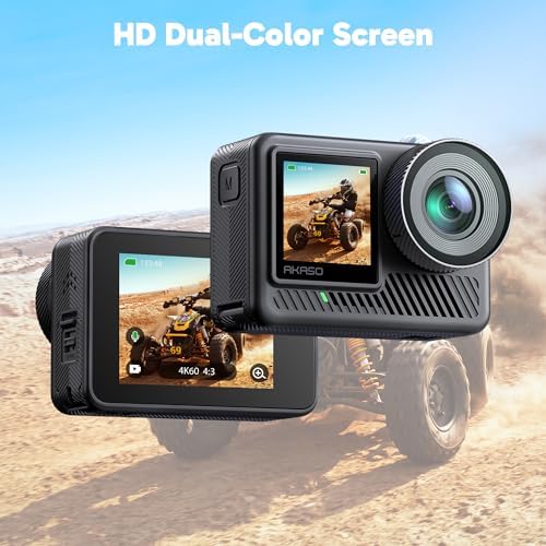 AKASO Brave 8 Lite Waterproof Action Camera with 4K60 Ultra HD Video, 20MP Photos, HDR, Touch Screen, SuperSmooth Stabilization, 8X Slow Motion, Zoom, Super Wide Angle, Remote Control and Accessories