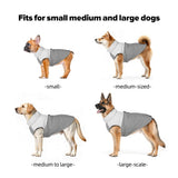 UNA MASCOTA Dog Coat, Waterproof Dog Winter Jacket in Puppy Cold Weather Windproof Coats Reflective Pet Vest, Zip-Up Cold Weather Coats for Small Medium Dogs (White and Gray, 5XL)