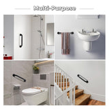 Grab Bars for Shower, 1 Pack 24-Inch Anti Slip Shower Handles for Elderly, Safety Shower Grab Bar, Stainless Steel Handicap Grab Bars for Bathroom (Black 1" Diameter)