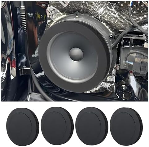 carleef 4PCS 6.5 Speaker Rings,Self Adhesive Speaker Foam for Enhancing Stereo Sound,High Resilience Speaker Baffles 6.5 inch Car Audio Accessories Avoid Sound Diffusion for Car SUV Truck