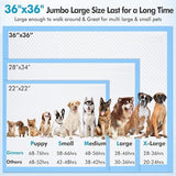 Gimars 4XL 36"x36" Thicken Heavy Absorbency Dog Pad Extra Large- Jumbo Disposable Polymer Quick Dry No Leaking Pee Pads for Dogs, Cats, Rabbits Pets 30 Counts