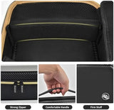 Boobowl Barber Accessories Bag for Clippers and Supplies, Mens Hair Trimmers Box, Portable Clipper Storage Holder for Hair Cutting, Guard Grooming Kit and Barbers Supplies (Bag Only)-Dark Black