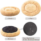 MFOX Calming Dog Bed (L/XL/XXL/XXXL) for Medium and Large Dogs Comfortable Pet Bed Faux Fur Donut Cuddler Up to 25/35/55/100lbs