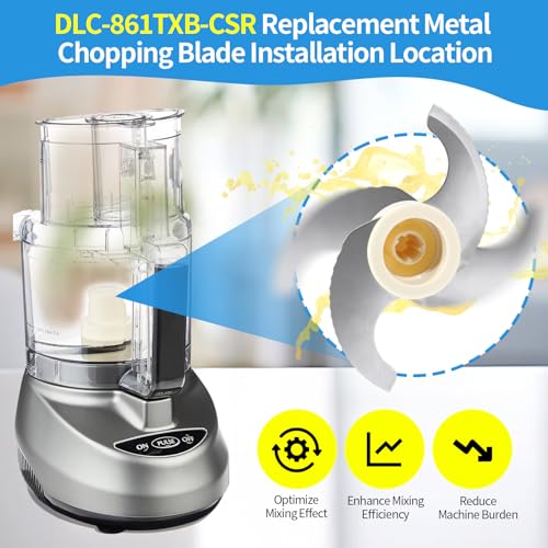 Food Processor Blade, Compatible with Cuisinart Food Processor DLC-8 Replacement Blade, DLC-861TXB-CSR Blade Replacement Parts for 11-Cup Food Processor, Fits Models DFP-11, DLC-2011, and More