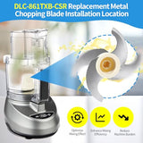 Food Processor Blade, Compatible with Cuisinart Food Processor DLC-8 Replacement Blade, DLC-861TXB-CSR Blade Replacement Parts for 11-Cup Food Processor, Fits Models DFP-11, DLC-2011, and More