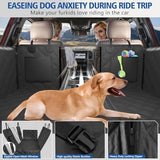 XL Truck Back Seat Extender for Dogs, Dog Seat Cover Back Seat Supports 400lbs, Hard Bottom Pet Seat Covers for Crew Cab Trucks, Dog Hammock for F150, RAM1500, Sierra, Tundra, Silverado, Titan Black