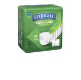 Medline FitRight OptiFit Extra+ Adult Diapers with leak stop guards, Disposable Incontinence Briefs with Tabs, Moderate Absorbency, Medium, 32"-44", 20 Count