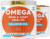 Omega 3 Alaskan Fish Oil Treats for Dogs (360 Ct) - Dry & Itchy Skin Relief + Allergy Support - Shiny Coats - EPA&DHA Fatty Acids - Natural Salmon Oil Chews - Hip & Joint Support - Salmon Flavor