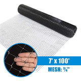Fencer Wire 7 ft. x 100 ft. Garden & Plant Protective Netting with 3/4" Mesh, Reusable & Doesn't Tangle, Protection Against Bird, Deer and Other Animals, Multiple Choices Available