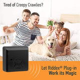 Riddex Sonic Plus Ultrasonic Pest Repeller, Plugs in with extra Outlets Indoor Use - Insect Repellent - Bug Repellents for Home Defense - Protect Against Rodents & Insects, Chemical Free(3 Pack Black)