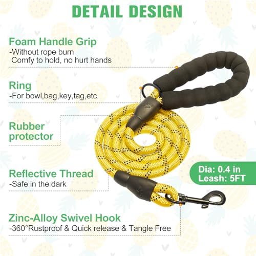 BEAUTYZOO Step in Dog Harness and Leash Set,Reflective Dog Harness No Pull No Choke Puppy Harness for Small Medium Large Dogs Cats,Soft Padded Mesh Vest Harnesses for Girl and Boy Pets, Pineapple S
