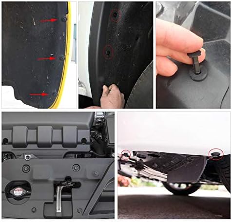 GOOACC Universal Plastic Fender Clips,200 Pcs Push Bumper Fastener Rivet Clips with 6 Size Auto Body Retainer Clips Bumpers,Car Fender Replacement for GM, Ford & Ch