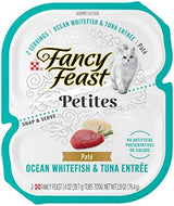 Purina Fancy Feast Gourmet Pate Wet Cat Food, Petites Ocean Whitefish & Tuna Entree - (Pack of 12) 2.8 oz. Tubs