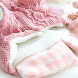 Dog Princess Sweater for Small Dogs Thick Shirt Plaid Clothes Costume Pet Girl Cute Coat Outfits Fall Costumes Winter Dog Sweaters (M,Pink)
