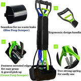 2-Piece ofPooper Scooper for Large Small Dogs Heavy Duty, Long Handle Poop Scoop for Yard, Grass, Gravel, Dog Poop Grabber with High Strength Material and Durable Spring