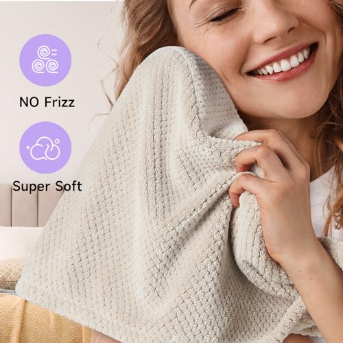 2 Pack Microfiber Hair Towel Wrap for Curly Hair, Super Absorbent Hair Drying Towel for Women, Kids, Hair Care Accessories, Hair Turban for Wet Hair (Grey, Camel)
