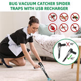 Fruit Fly Catcher Handheld Bug Vacuum Catcher with 9000PA&LED, Lightweight Rechargeable Insect Traps Indoor Outdoor Bug Vacuum Bug Moth Gant Cockroach Small Spider Catcher and Release with Insect Cage