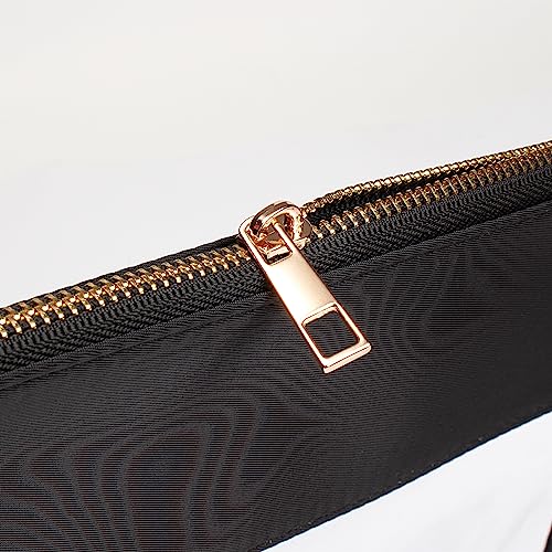 LETGO Clear Makeup Bag Pouch for Travel with Zipper,Clear Cosmetic Bag for Women Waterproof Snacks Bag Stadium Purse Toiletry Bag Bogg Bag Accessories (0-Black)