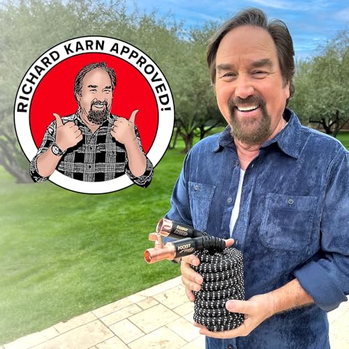 POCKET HOSE Copper Bullet Expandable Garden Hose w/10 Pattern Thumb Spray Nozzle AS-SEEN-ON-TV 25 FT 650psi