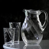 Amazing Abby - Bubbly Whirly - Plastic Pitcher (64 oz, 2 Quart), Clear Water Pitcher with Lid, Fridge Jug, BPA-Free, Shatter-Proof, Great for Iced Tea, Sangria, Lemonade, Juice, Milk, and More