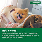 Advantage Household Spot & Crevice Spray | Kills Fleas & Ticks & Bedbugs | 24 oz.