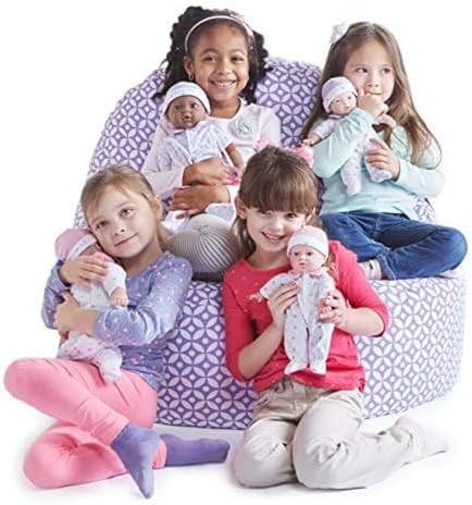 JC Toys La Baby African American Baby Doll Set – 11 Inch Soft Baby Doll with Accessories Including a Removable Purple Outfit – Small Baby Doll Toy for Children 12 Months and Older