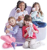 JC Toys La Baby African American Baby Doll Set – 11 Inch Soft Baby Doll with Accessories Including a Removable Purple Outfit – Small Baby Doll Toy for Children 12 Months and Older