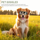 NVTED Dog Sunglasses Dog Goggles, UV Protection Wind Protection Dust Protection Fog Protection Pet Glasses Eye Wear Protection with Adjustable Strap for Medium or Large Dog (Green)