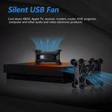 Quiet 80mm USB Fan, 5V USB Portable Cooling Fan for Flat Panel Xbox DVR PlayStation Router TV Receiver Computer Cabinet Cooler