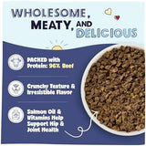 Pawstruck All Natural Air Dried Dog Food with Real Beef, Grain-Free, Made in USA, Non-GMO & Vet Recommended, High Protein Limited Ingredient Full-Feed for All Breeds & Ages, 2lb Bag